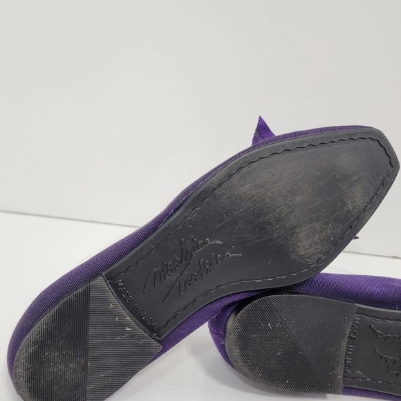 MOOTSIES TOOTSIES Gold Jeweled Bow Purple Skimmer Flats - Picture 13 of 13